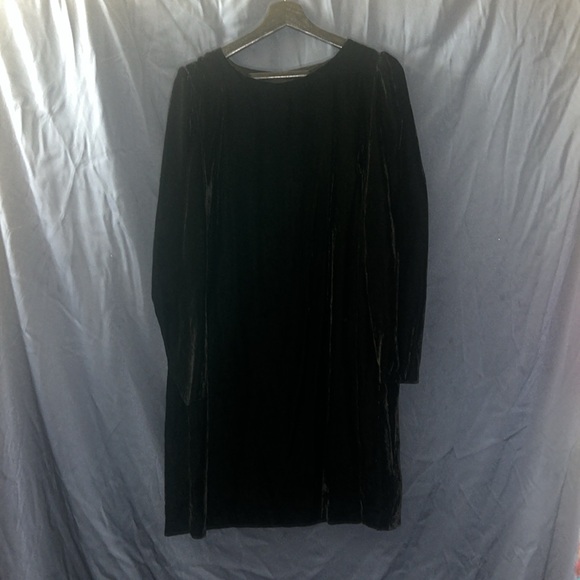 Boden Open Back Velvet Dress 12 Black - Picture 3 of 5